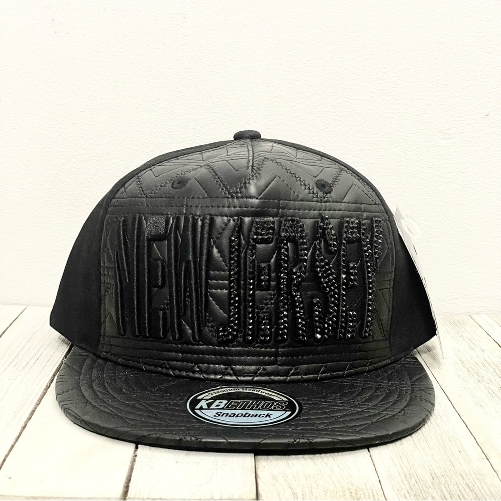KBETHOS “NEW JERSEY” Custom Swarovski Crystal Bling Snapback Hat